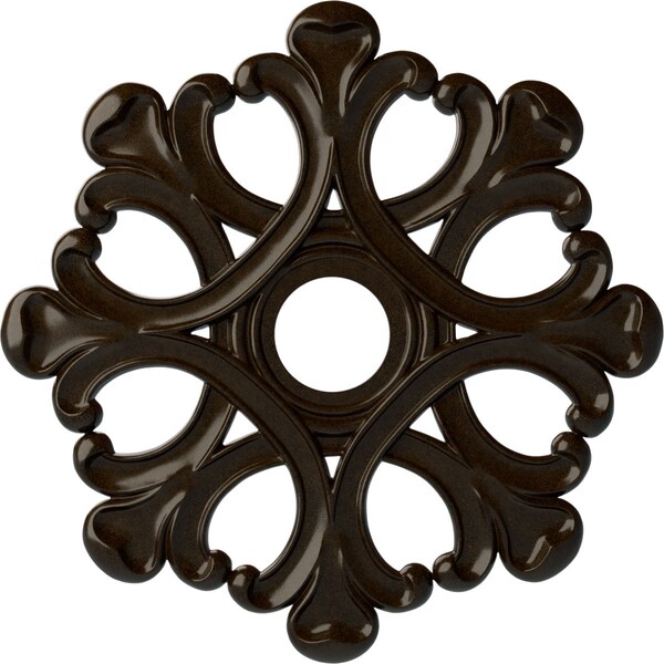 Ekena Millwork Angel Ceiling Medallion (Fits Canopies up to 4 3/8"), Hnd-Painted Bronze, 20 7/8"OD x 3 5/8"ID x 1"P CM20ANBZS - main